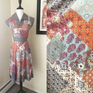 Vintage 70s Patchwork Dress